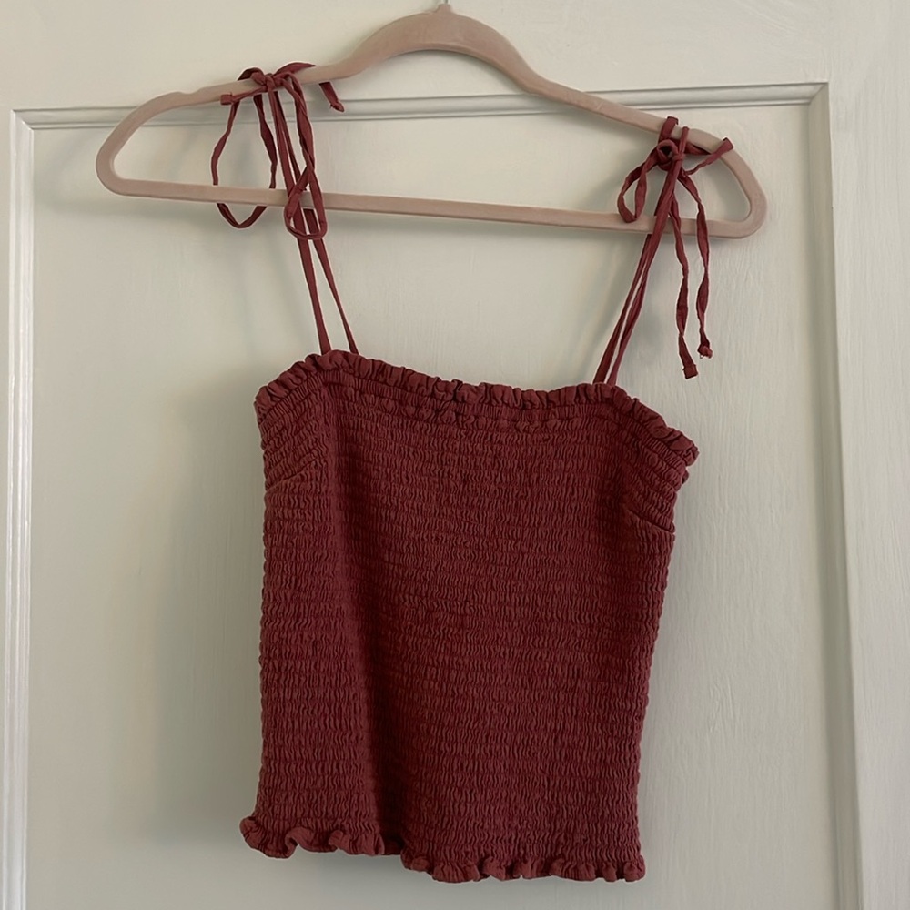 Dusty Red Abercrombie Tank